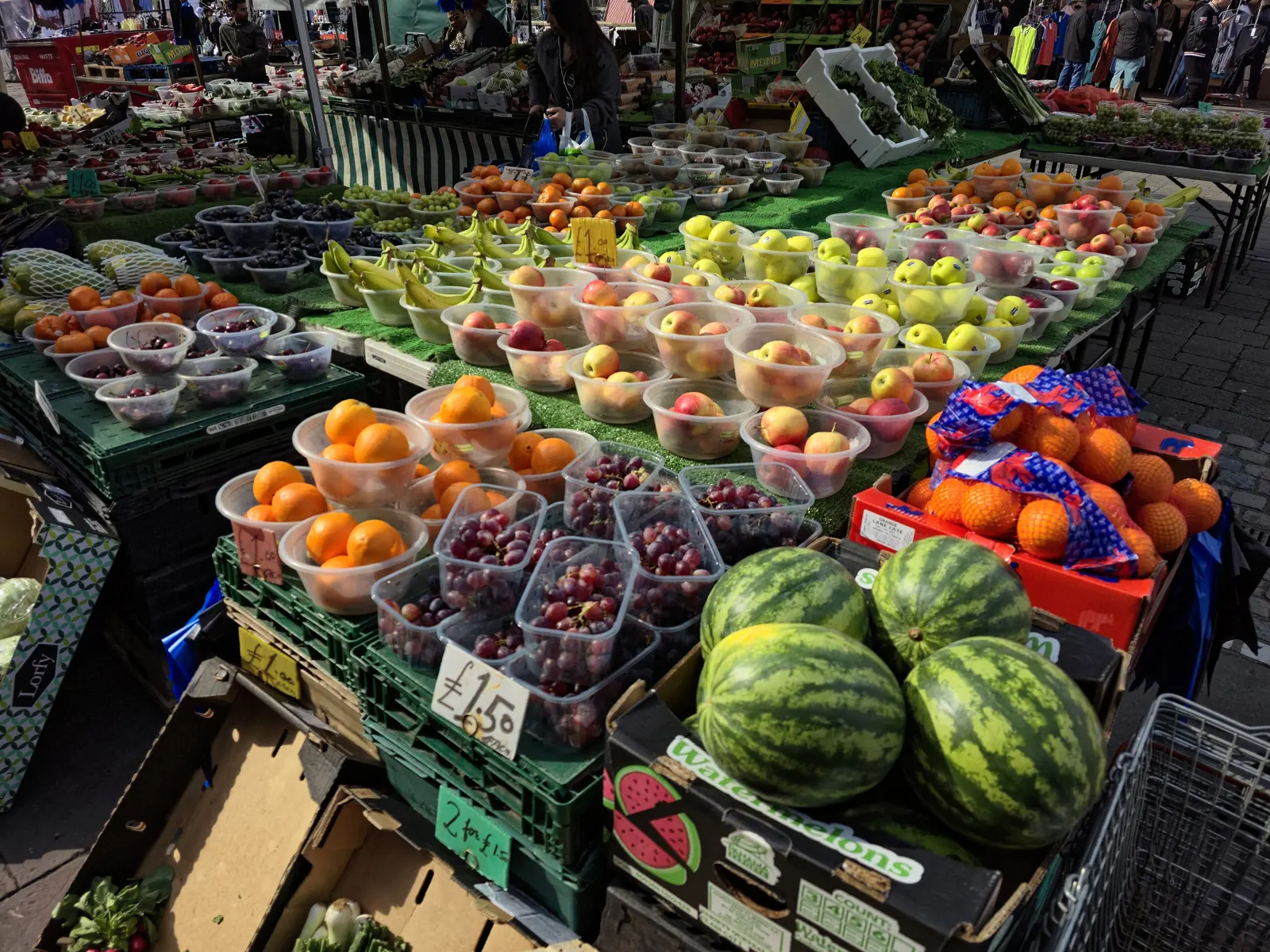 Fresh fruit on a market stall